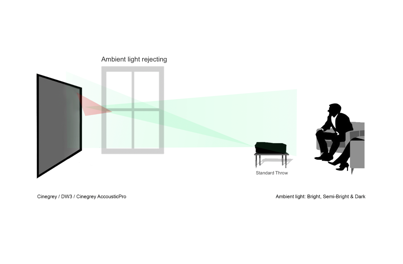 DAYWALKER EDGE FREE - ÉCRAN DE PROJECTION À CADRE FIXE
