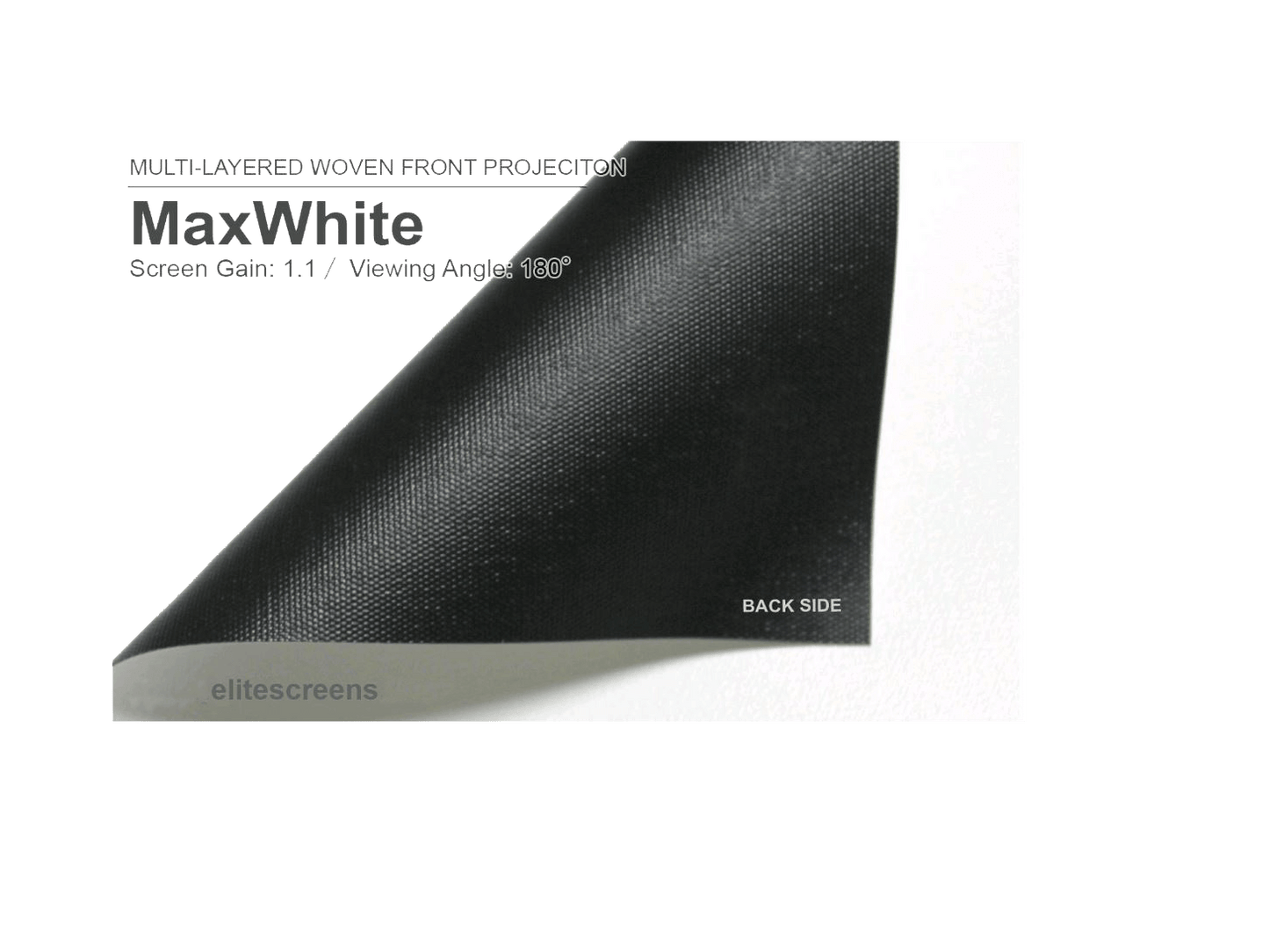 MAXWHITE - ÉCHANTILLON DE MATÉRIAU D'ÉCRAN (DIN A4)