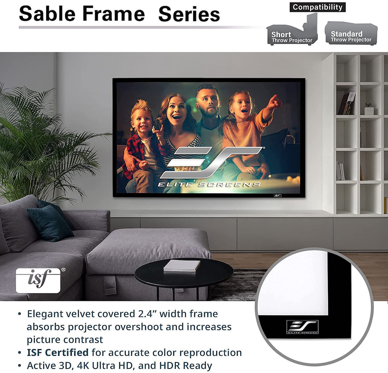 SABLE FRAME - ÉCRAN DE PROJECTION À CADRE FIXE