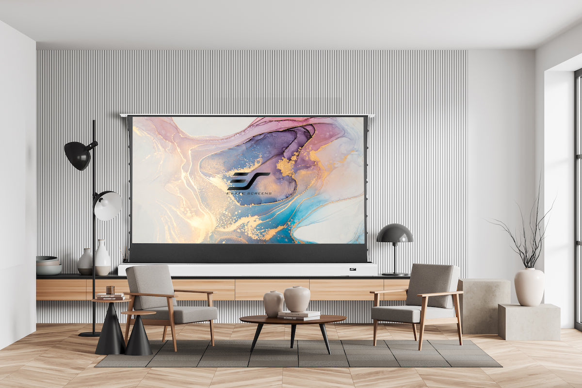 Écran de projection UST portable à éjection de lumière et de plafond