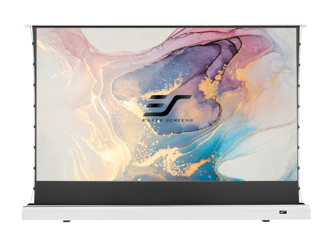 Used - Like a new// KESTREL TAB-TENSION FLOOR-UP With Cinegrey 4D Screens / CineGrey 4D (ALR) / White / 102" ( 16:9 / 226x127 cm) // B-FTE102XH2-C4D--24AH02731/ Condition Original box missing.