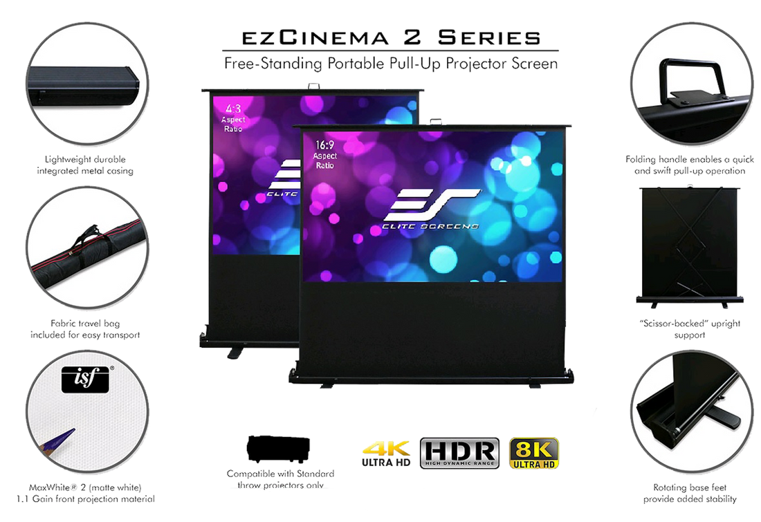 EZ CINEMA PLUS - PORTABLE PROJECTION SCREENS