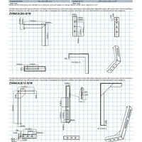 ENTRETOISES MURALES - SUPPORTS EN L ZVMAXLB6-W